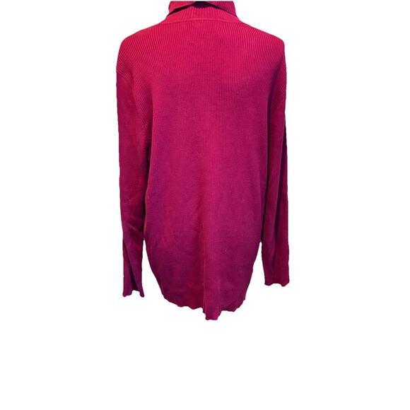 Lauren Ralph Lauren womens Sz 3X Red Ribbed Turtleneck - Picture 9 of 10